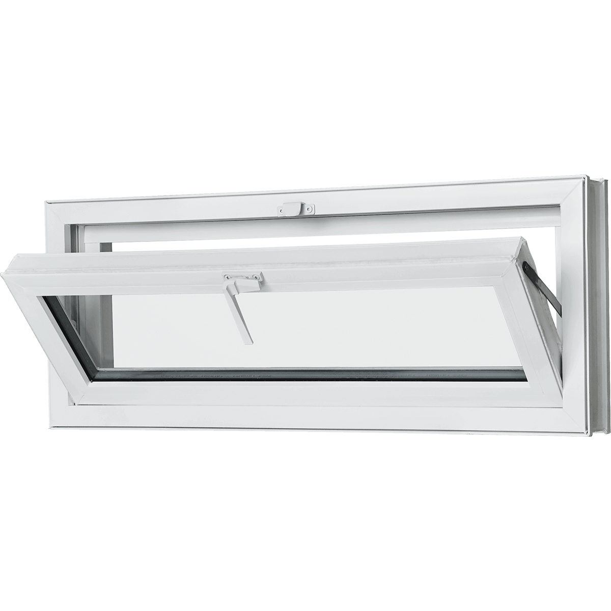 Hopper window features a bottom hinge and opens inward, making it ideal for installation above ground to let in fresh air and natural light.